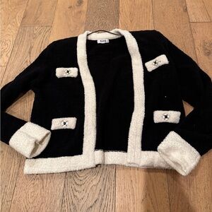 525 America Black & White Cardigan